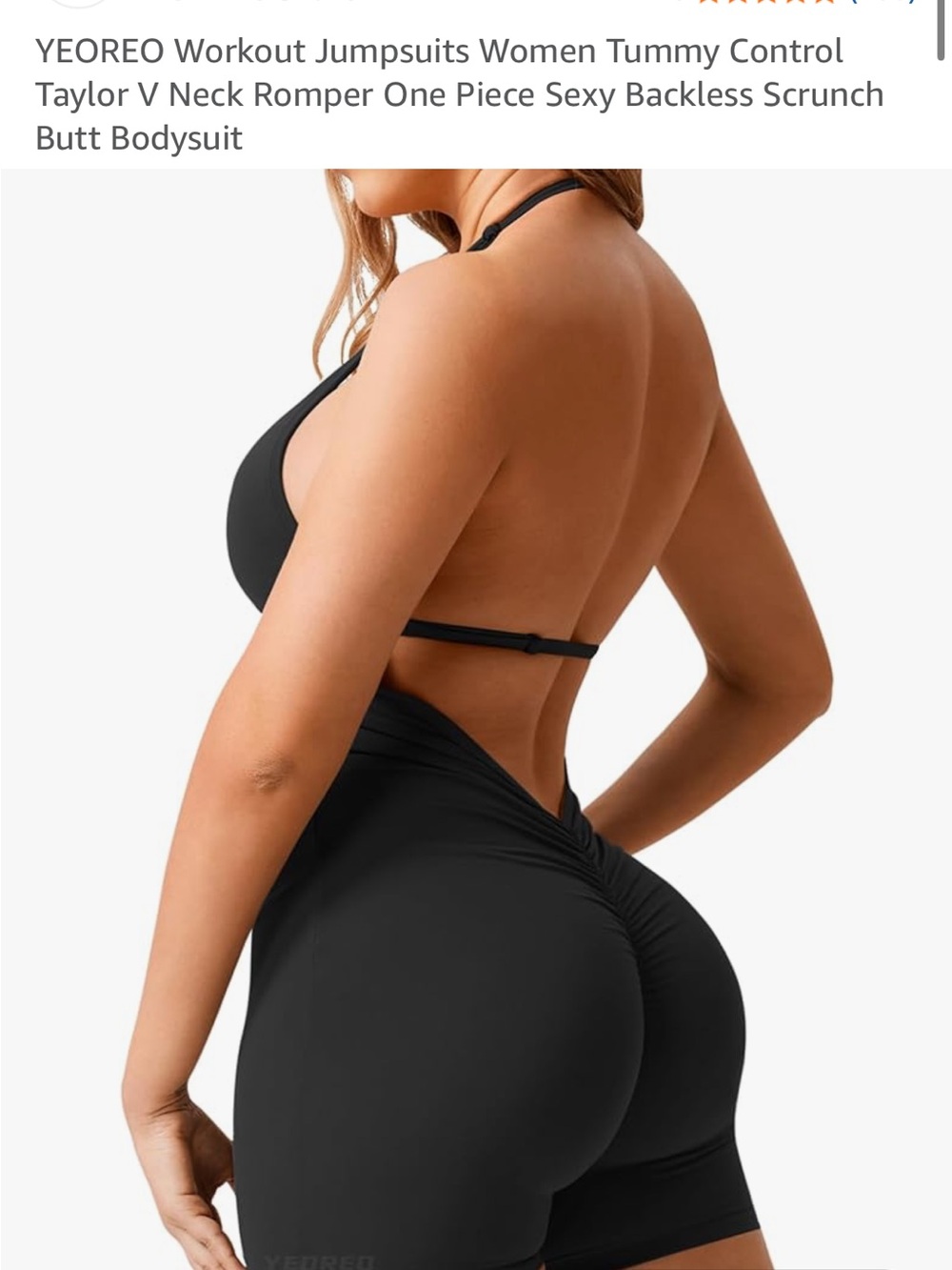 Backless Scrunch Butt Romper